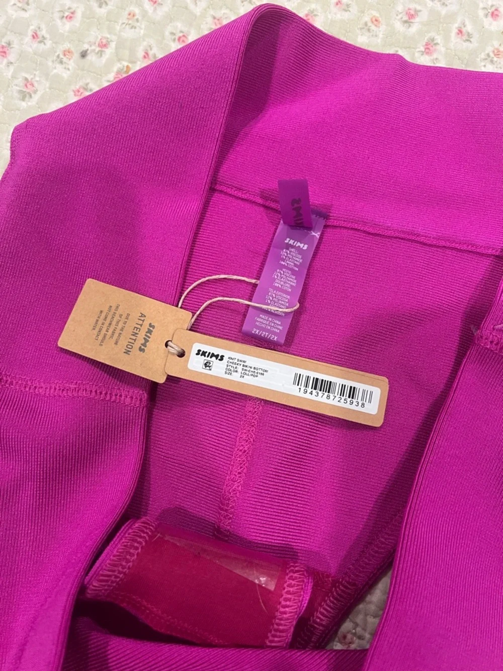 Skims Magenta Bikini Bottom 3X